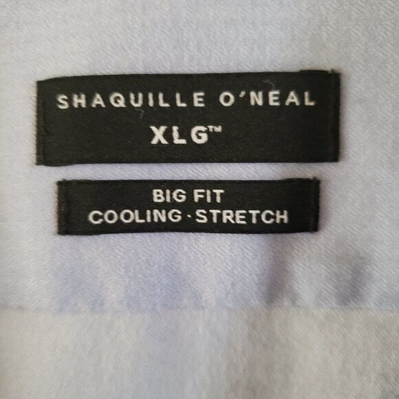 Shaquille O'Neal Men's Big Fit Long Sleeve Button Up Shirt with Pocket - Picture 3 of 3